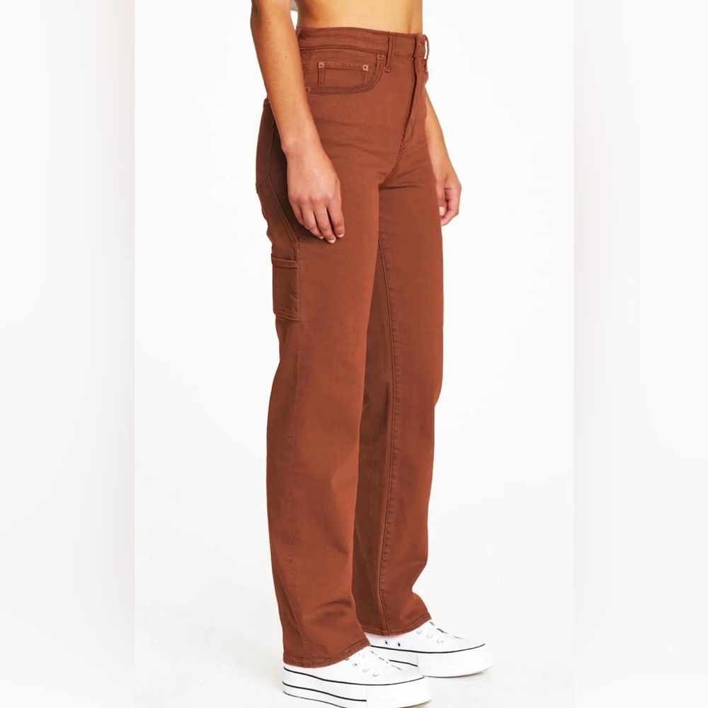 NWT Women’s Daze Caramel Sundaze Utility High Rise Straight Jeans 25 - Picture 12 of 12